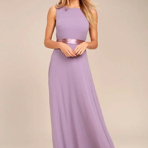 Lulu's That Special Something Dusty Mauve Maxi Dress Size Small - Picture 3 of 12